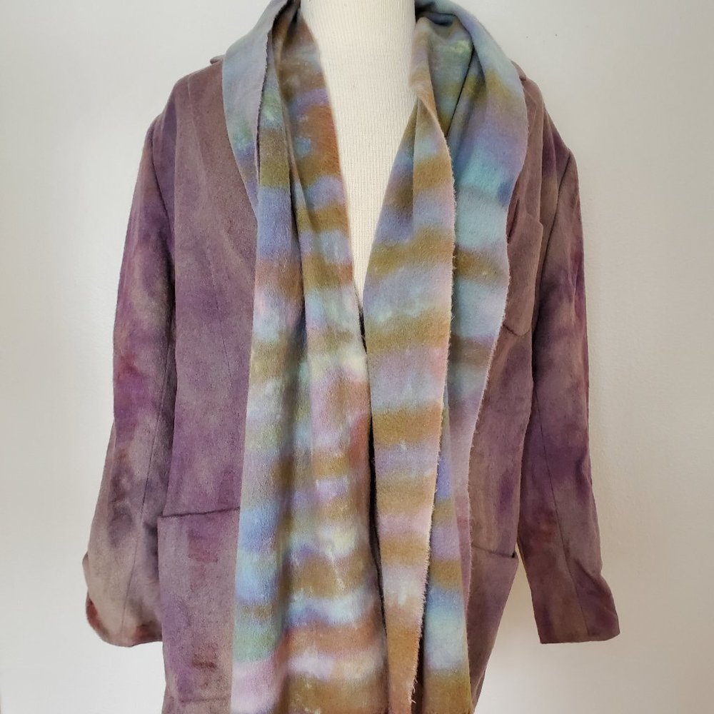 Wool camel Blazer coat Jacket purple 10 12 14 16 XL plus unisex Gray beige - Picture 2 of 15